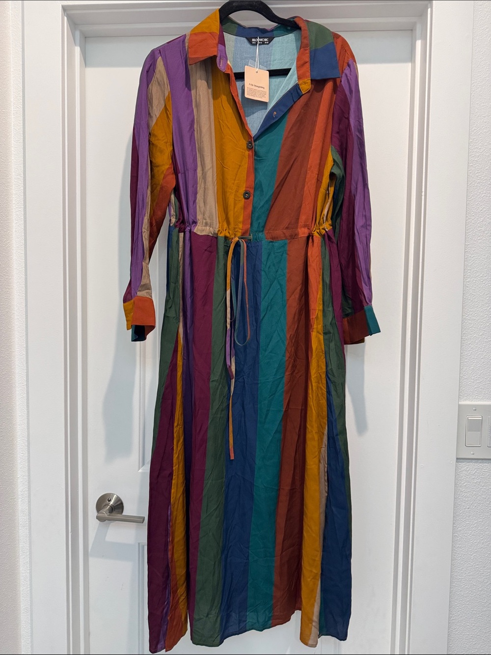 BloomChic Colorblock Stripe Maxi Dress - Multi